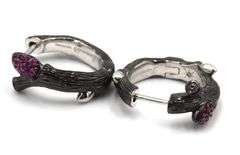 2 Pairs of 925 sterling silver signed hoop earrings