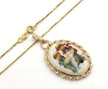 14kt Yellow gold Hummel Blesses Event pendant on chain