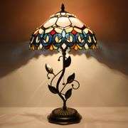 Pink Stained Glass Table Lamp