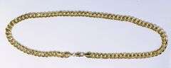 Stunning Large 69.6 Grams 14 Kt Gold Plated Cuban Curb Link Chain Necklace
