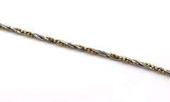 Sparkling Two Tone 14k Anklet