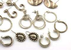 Group lot of Vintage 925 sterling silver earrings
