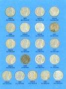 Album of 66 Jefferson Nickels 1938-1961-D w/War Nickels