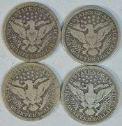 1894, 1897-O, 1901-O, & 1903-O Barber Quarters