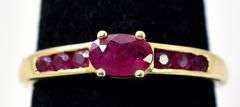 Beautiful 14K Yellow Gold Ruby Gemstone Ring