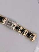 MEN'S CERTIFIED BRAND NEW 14K YELLOW AND WHITE GOLD DIAMOND BRACELET