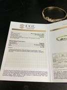 CERTIFIED 18K YELLOW GOLD AND DIAMOND BANGLE BRACELET