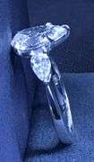 DAZZLING 14K WHITE GOLD LAB DIAMOND ENGAGEMENT RING