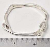 Unique Fish Hook Clasp Bracelet in Sterling Silver