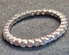 14K White Gold Lab Grown Diamond Wedding Band