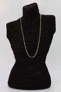 10k Yellow Gold Hollow Figaro Link Chain 4.3mm Necklace 24"