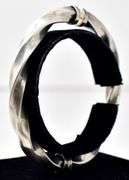Twisted Band Clasp Bracelet in Sterling Silver