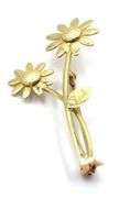 Nicely Scaled 14K Sunflower Brooch
