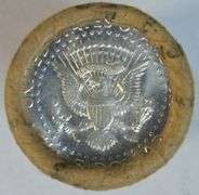 Original Bank-Wrapped Roll of BU 1964 Silver Kennedy Half Dollars