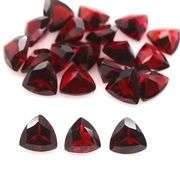 Stunning wine red 10.81ct trillion cut untreated Garnet set
