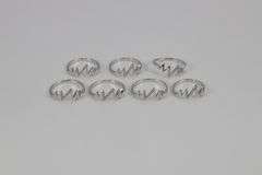 .925 Sterling Silver EKG Rings Lot of 40 Rings Various Sizes