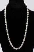 Sterling Silver Hollow Spiral Rope Chain 8mm Pure 925 Italy New Men's Wide Necklace 22"