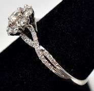 Elegant 14K White Gold Diamond Ring