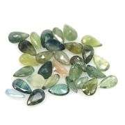 Multi-hue 7.38ct natural blue green Sapphire set