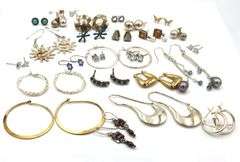 Group lot of vintage 925 sterling silver earrings