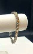16.5 Ctw Lab Simulated Morganite Tennis Bracelet