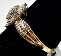 Dazzling Diamond Heart Ring in 10K Yellow Gold