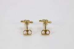 10k Yellow Gold Ankh Cross Stud Earrings