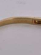 CERTIFIED 18K YELLOW GOLD AND DIAMOND BANGLE BRACELET
