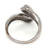 14kt White gold 0.50ctw diamond wave ring
