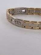 MEN'S CERTIFIED BRAND NEW 14K YELLOW AND WHITE GOLD DIAMOND BRACELET