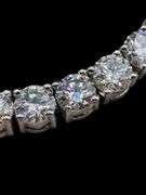 18 Kt White Gold Plated Lab Simulated 26 Ctw White Diamond Tennis Bracelet