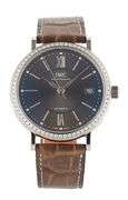 IWC Portofino IW458104, 37mm, Gray Dial and Diamond Bezel, Stainless Steel Ladies Watch