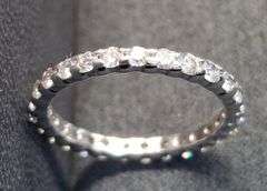 14K White Gold Natural Diamond Wedding Band