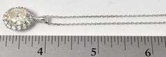 CZ Gemstone Pendant Necklace in  Sterling Silver