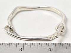 Unique Fish Hook Clasp Bracelet in Sterling Silver