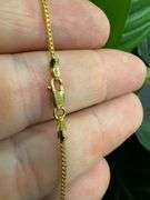 10k Yellow Gold Solid Franco Wheat Rope Chain 1.2mm Necklace 16"