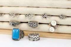 Sterling Silver Curated Ring Assortment Various Sizes & Styles (10 Ring Lot)