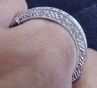 14K White Gold Natural Diamond Wedding Band