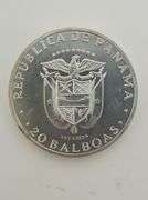 HUGE, 1971 Panama Silver 20 Balboas, 150th Independence Anniversary