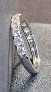 14K White Gold Natural Diamond Wedding Band