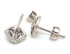 Gabriel & Co open work diamond stud earrings in 925 sterling silver