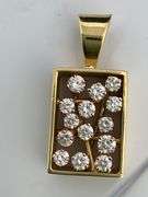 CERTIFIED 18K YELLOW GOLD DIAMOND PENDANT