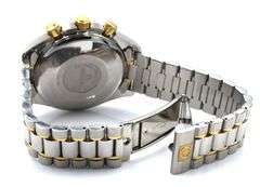 Omega two tone speedmaster chronograph watch