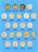 Album of 66 Jefferson Nickels 1938-1961-D w/War Nickels