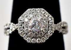 Absolutely Stunning 14K White Gold Leo First Light Diamond Ring