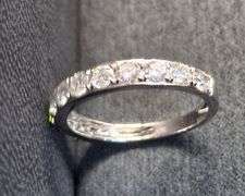 14K White Gold Natural Diamond Wedding Band