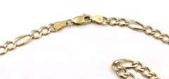 Strong 14K Yellow & White Gold Figaro Necklace