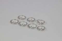 .925 Sterling Silver EKG Rings Lot of 40 Rings Various Sizes