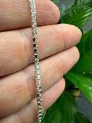 Sterling Silver Box Chain 2.4mm Genuine Solid 925 Italy Classic New Necklace 18"