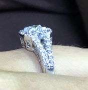 Stunning 14K White Gold Natural Diamond Ring